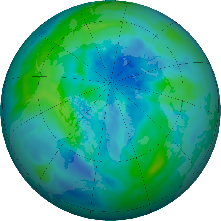 Arctic ozone map for 25 September 2011